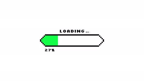 Minimalist Green Loading Screen Animation on White