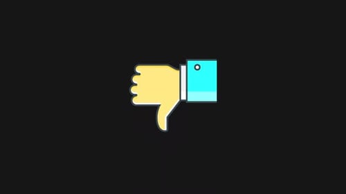 Modern Thumbs Down Icon Animation for Feedback