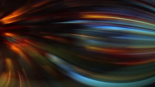 Colorful glowing line streaks with black background