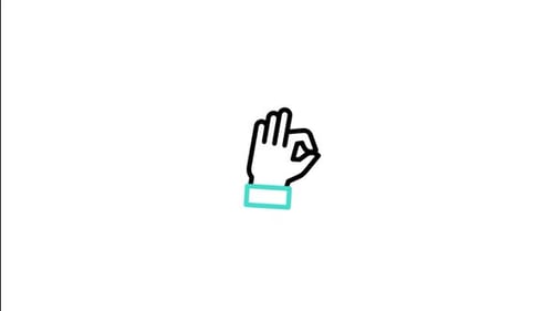 Minimalist Animated Hand Gesture Icons Pack