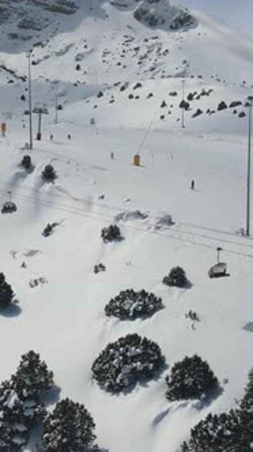 Skigebiet Drohne View