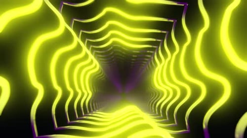 Bunte Animationsschleife mit leuchtenden Lichthintergrund 3D