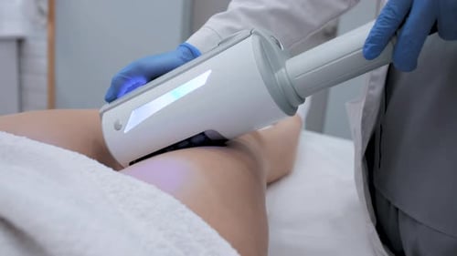 Medical Device Being Used on Patient's Leg