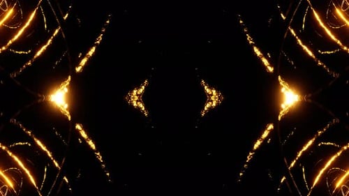 Gold Organic Ellipsoid Kaleidoscope Background Vj Loop In 4K