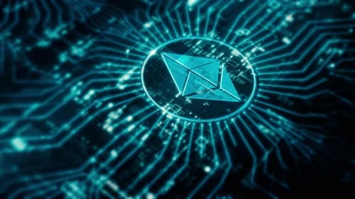 Hintergrund der fortgeschrittenen Ethereum-Kryptowährung und Verschlüsselungstechnologie 02