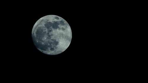 Detailed Shot of the Moon in Night Sky