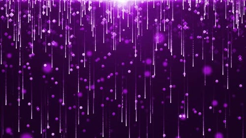 Purple Particles Rain Background Loop V6