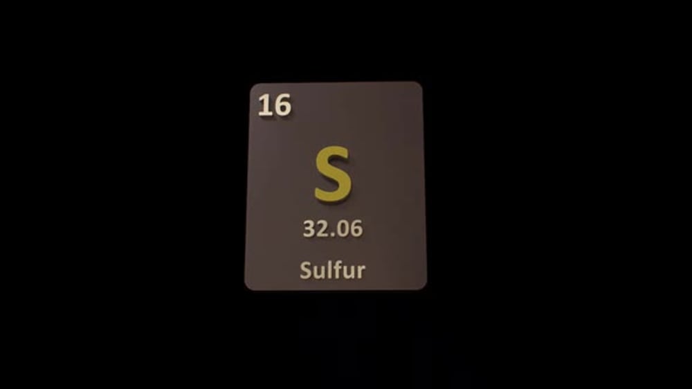 Modern 3D Sulfur Element Card Animation, Elements Motion Graphics ft ...