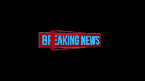 Breaking News Glitch 3D Title Animation