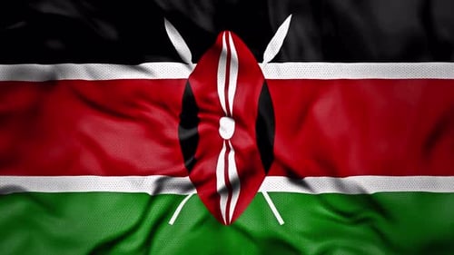 Bandeira de país realista do Quênia
