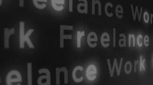 Digital Pixelated Text Scrolling LED Screen Loop