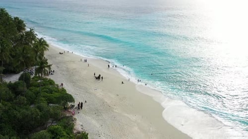 Aerial view of Maldives Islands.