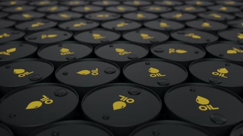 Pan sobre petróleo negro o barriles de petróleo