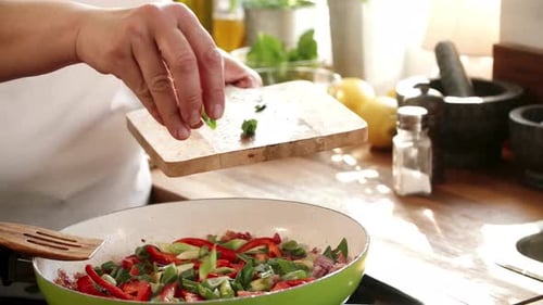 Chef Making Frittata
