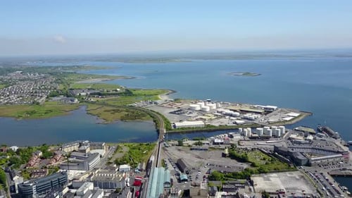 Drone Shot of Galway City 4k
