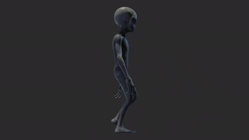 3D Animated Sci-Fi Alien Character Walk Cycle