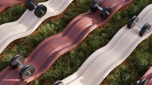 Slide Balls Loop 3D-Animation