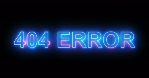 404 Fehler bei Neonlichtern auf dem Bildschirm. Schleife