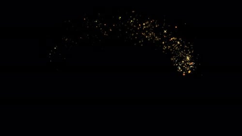 Golden Glitter Flight with Sparkling Light