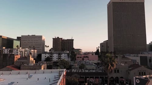 Urban Cityscape featuring Office Buildings and Apartments