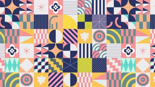 Background Minimalist Pastel Geometric Tile Motion Graphic