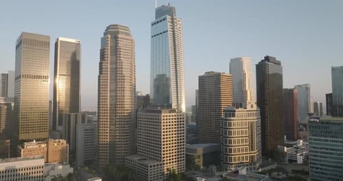 a group of tall buildings