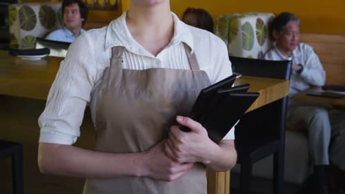 Portrait of Waitress at Restaurant 20s
