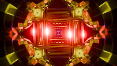A Radiant 3D Neon Pattern Ideal for Electrifying VJ Backgrounds and Party Visuals