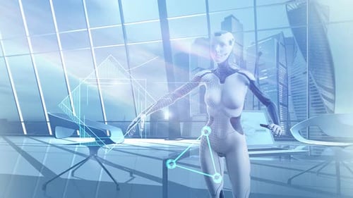 O Chatbot funciona em uma renderização 3D brilhante do Office