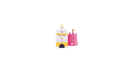 Animación de iconos de la ciudad de Vilna