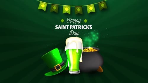 happy saint patrick's day animation 4k