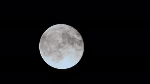 Full Moon Glowing in the Night Sky