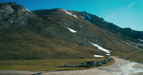 Mountain Path Landscape Panorama Shot on Travel Adventure with No People