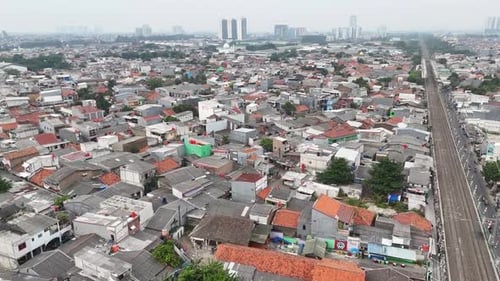 Jakarta Downtown District Aerial footages
