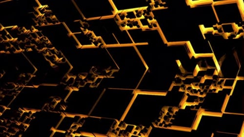 Moving space with cyber square pattern