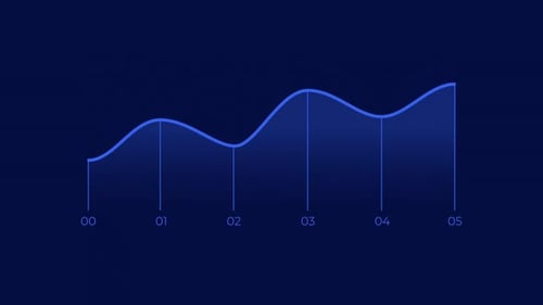 Business Infographic Element Animated Simple Line Chart