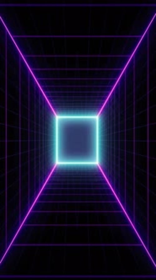 VJ Abstract club party laser light colorful glowing neon lines background vertical.