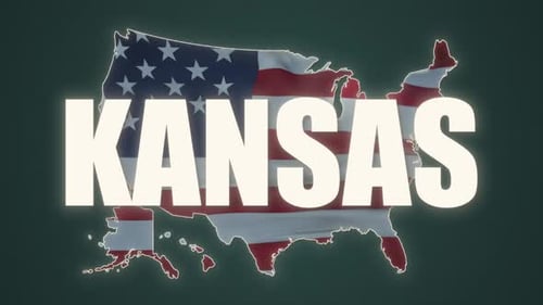 USA Map Reveal with Flag and Glowing Text