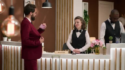 Check in Process at Hotel Reception