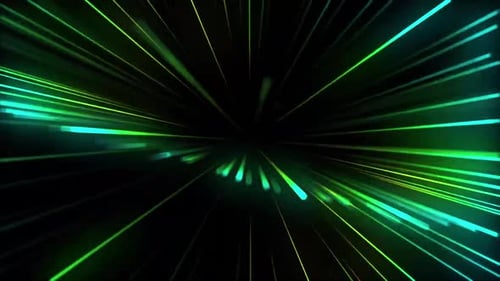 Abstract Glitter Green Lines Circling Animation Background