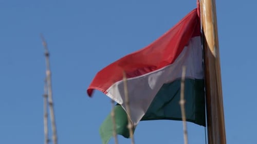 National Flag Waving in the Wind