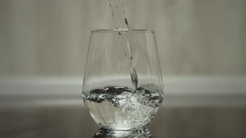Water Being Poured into Glass