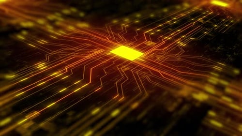 Cpu Chip Processor High Tech Big Data Transfer. Circuit Board Technology Big Data Transfer. Computer