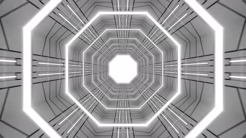 White Abstract Tunnel Loop