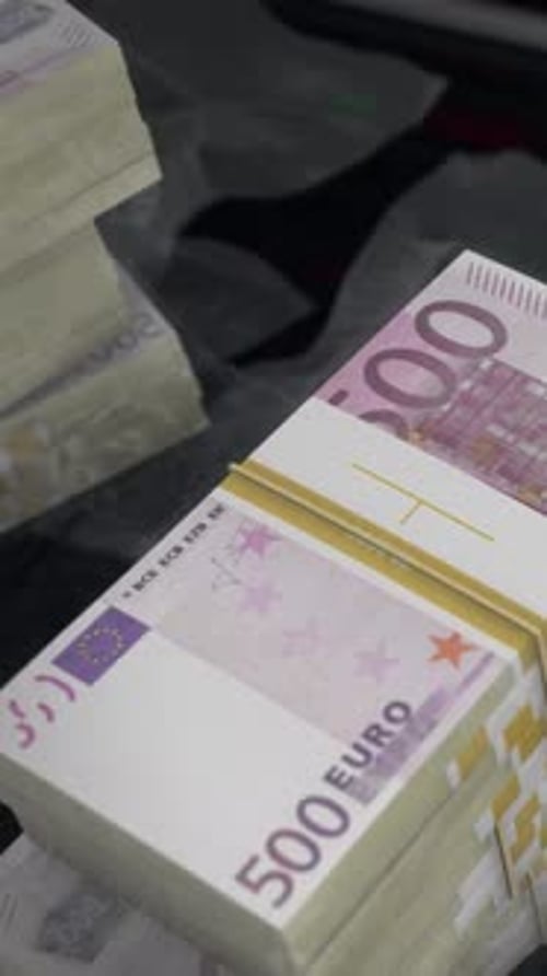 Euro Money Stack Financial Market Background Vertical