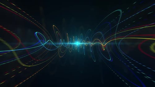 Digital Wave: tecnología futurista de ondas sonoras y flujo de datos
