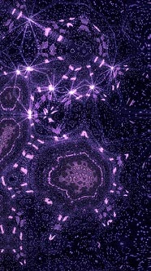 Abstract Neon Geometric Particle Background Loop