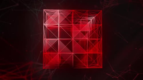 3D-Linien bewegen sich im kubischen Design