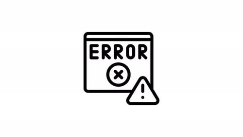 Animated Sketch Error Pop-Up Icon