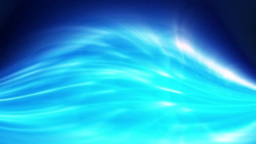 Abstract Glowing Blue Light Waves Fluid Motion Loop Background